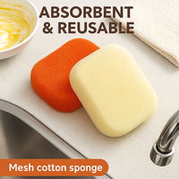 Esponja de Limpieza de Malla de Algodón de Alta Densidad -- Estropajo Duradero Multiusos para Cocina, Baño, Lavado de Platos y Limpieza de Superficies