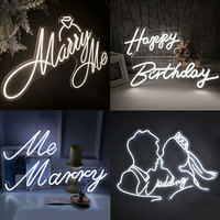 Conception libre personnalisé Led néon lumière nom Logo enseigne au néon personnalisé livraison directe pour chambre fête d'anniversaire maison