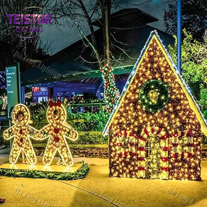 ไฟประดับรูปคนขนมปังขิง LED 2 มิติ สำหรับตกแต่งถนนการค้า ห้างสรรพสินค้า โรงแรม และโครงการตกแต่งเทศกาลต่างๆ - Product Image 5