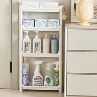 Hochwertiges Doppel-Modernes Wohnzimmer-Aufbewahrungsregal Toiletten-Aufbewahrungsschrank Schiebe-Aufbewahrungsregal PP-Kunststoff Multifunktional