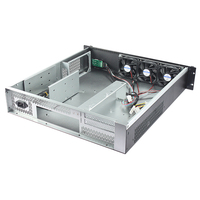 Boîtier PC MicroATX DIY Nouvelle conception 2U Rackmount avec 3 baies internes pour disques durs 3,5\" Boîtier de serveur GPU Boîtier PC court avec ventilateur