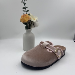 Zoccoli in <span class=keywords><strong>Velluto</strong></span> Personalizzati con Suola in PVC Resistente, Processo di Incollaggio a Freddo, Mules in <span class=keywords><strong>Velluto</strong></span> per <span class=keywords><strong>Donna</strong></span> - Product Image 3