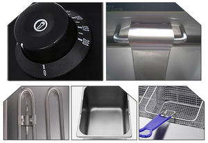 <span class=keywords><strong>Tarzan</strong></span> 12L Friteuse Électrique Commerciale Table Top Friteuse 2 Réservoir Machine Pour Les Ventes Chip Poulet Et Friteuse - Product Image 3