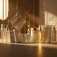 Collection de Soins Visage 10 Pièces à la Mucine d'Escargot Fermentée, Peptides, Céramides, Derivé de Vitamine C, Lisse et Éclatant, OEM ODM