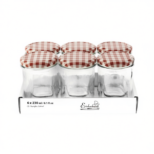 Einkochwelt Pots à confiture 230 ml avec couvercle à vis, lot de 6, pour la conservation - Product Image 1