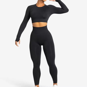 Conjunto de Yoga sin Costuras para Mujer, Leggings de Cintura Alta, Sujetador Deportivo, Ropa Deportiva para Gimnasio - Product Image 1
