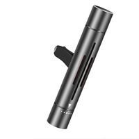 Diffuseur d'huiles essentielles pour voiture en alliage d'aluminium - Parfum pour véhicule, purificateur d'air solide portable pour évents, élimine la fumée