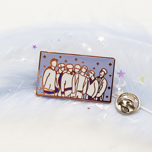 En vrac en mignon paillettes rose or insigne exo bts kpop sud-coréen idole célébrité bling <span class=keywords><strong>BP</strong></span> souple dur épinglettes en émail - Product Image 4