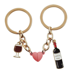 Hot bán tùy chỉnh 2D 3D hình trái tim vài Keychain cứng men cá nhân kim loại Keychain với nam châm - Product Image 1