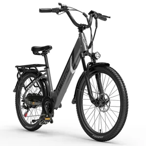 Lankeleisi ES500Pro kota Ebike, sepeda listrik 500W 24 inci sepeda listrik Retro dewasa