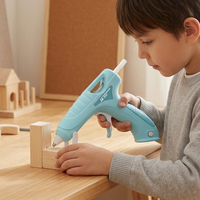 Pistolet à colle sans fil KINGVOSPRO JQ107B3 3.7V rechargeable, pistolet à colle thermofusible portable pour enfants, bricolage, collage de jouets en plastique