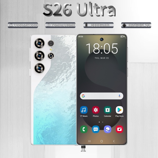New Invention 2025 Latest S26 Ultra 5G AI Mobile Phone 7 3Inch High Quality Smartphone