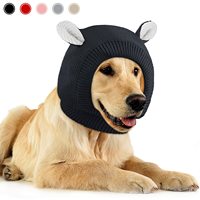 Cache-oreilles écologiques en coton pour chien, protection contre le bruit, bonnets tricotés pour animaux de compagnie de taille moyenne à grande