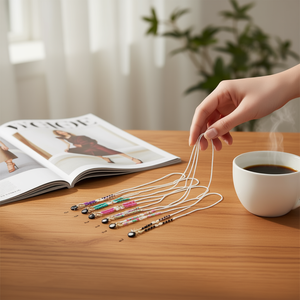 Cadena corporal de arcilla polimérica Shell de 70 cm, tres en uno, para joyería de moda - Product Image 3