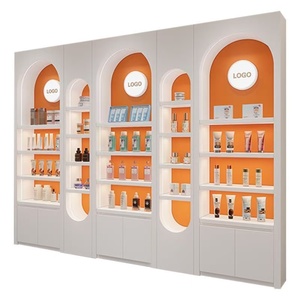 Vitrina de Exhibición de Cosméticos para Salón de Belleza de Alta Gama <span class=keywords><strong>EMMA</strong></span>, Pintada, Comercial, Moderna, Irregular, para Productos para el Cuidado de la Piel y Esmalte de Uñas - Product Image 6