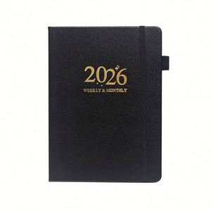 <b>Notebook</b> With Glitter Ink <b>Blank</b> Black Paper Sketchbook Daily Weekly and Monthly Calendar Planner Book - Product Image 5