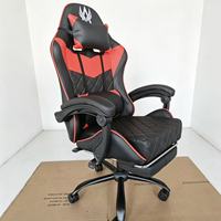 Bureaux et chaises d'ordinateur ergonomiques modernes en acier inoxydable, chaises de jeu confortables