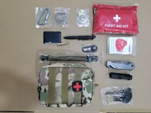Cadeau pour <span class=keywords><strong>homme</strong></span> trousse de premiers soins pour le camping trousse de survie d'urgence pour l'extérieur avec pochette Molle pour le camping randonnée et la chasse - Product Image 2