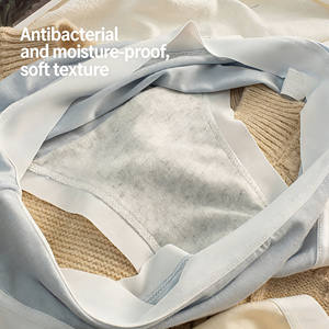 Braguitas de Cintura Media para Mujer, Tejido Sólido, Sin Costuras, Transpirables, Suaves, Antibacterianas 7A, 100% Algodón - Product Image 4