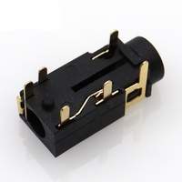 Connecteur audio pour casque JLC PJ-342 3,5 mm 6 broches, contact en cuivre plaqué or, prise femelle, connecteur de téléphone rectangulaire IP20 30V 0,5A