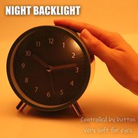 Horloge de table en métal minimaliste décor à la maison étudiant réveil vert réveil avec rétro-éclairage Mini petite horloge de bureau personnalisée