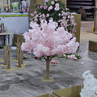 E Hochzeits dekor Tischplatte Gefälschtes Herzstück Sakura Tree 4ft Kleiner Kunststoff Künstlicher Kirschblüten blumen baum für Hochzeits tisch