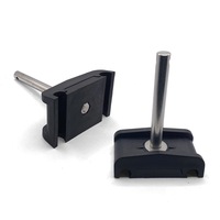 Support de tuyau réglable en acier inoxydable avec double pince de guidage latérale pour convoyeur, noir, durable, neuf