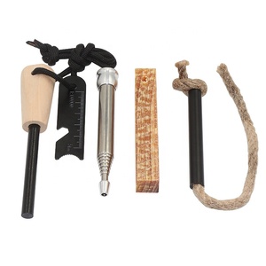 Camping Survie Produits <span class=keywords><strong>de</strong></span> plein air Kit allume-<span class=keywords><strong>feu</strong></span> Manche en <span class=keywords><strong>bois</strong></span> Firesteel Fatwood Firestarter <span class=keywords><strong>Soufflet</strong></span> pour outils d'urgence - Product Image 5