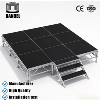 Plateforme de Scène Modulaire 4x4 en Aluminium, Installation Facile, Durable et Étanche, pour Salons Professionnels et Événements