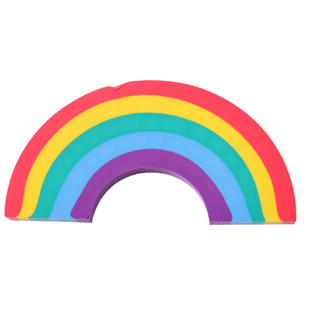 Радужный милый большой прочный студенческий цветной Tpr школьный резиновый карандаш Ластики для детей