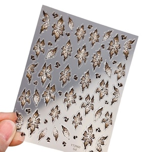New Arrival French Waterproof Devil <b>Flower</b> 3D Nail Art Decals Exquisite Ice Translucent Liquid Adhesive Plastic Non-Toxic BPA - Product Image 5