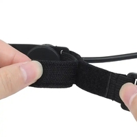 Headset Mikrofon Getar Tenggorokan Luar Ruangan dengan Suara Jernih, Earphone Tabung Udara, Tali Leher untuk Radio Dua Arah, Keamanan, dan Aktivitas Berburu