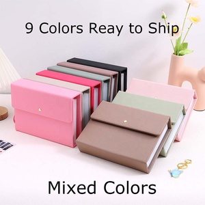 Yihe Best Seller, classeur A5 en cuir de <span class=keywords><strong>litchi</strong></span> souple 6 couleurs, planificateur budgétaire, autocollants, enveloppe pour argent, 45 feuilles lignées pour cadeaux - Product Image 2