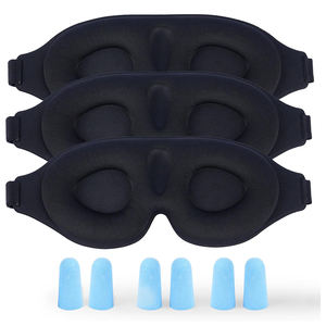 Masque de sommeil 3D pour les yeux, ensemble de voyage, fournisseur de masques oculaires avec logo, bandeau pas cher et bouchons d'oreilles en mousse anti-bruit - Product Image 1