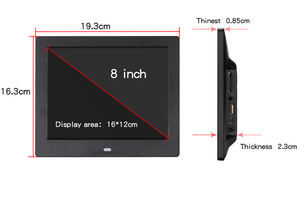 Hot Selling 8 Inch Digital Picture <b>Frame</b> with Remote Control Motion Sensor Photo/Video/Music <b>Play</b> Function Clock - Product Image 4