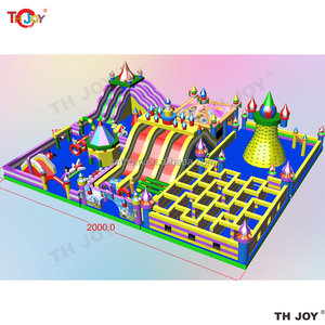 20x15m personnalisé grand parc gonflable commercial centre de divertissement familial funcity maison de rebond château gonflable - Product Image 2