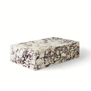 Mesa de Centro de Mármol Natural Calacatta Violet, Mesa de Té de Mármol Morado, Mesa de Centro Nórdica - Product Image 1