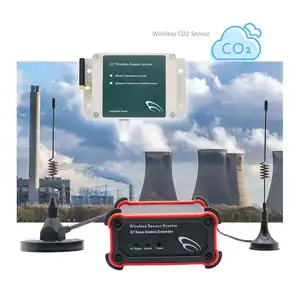 Sensor nirkabel tahan Air penganalisis kualitas udara pengontrol co2 pemantau rantai dingin ruang tumbuh