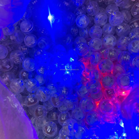 Boule Bobo LED Activée Clignotante Rouge Bleue Lumineuse Faite à la Main, Jouet de Fête pour Vendeurs de Rue