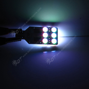 Ampoule LED 5050 SMD RGB T10 194 168 W5W pour éclairage intérieur de voiture, lampe de lecture, 12 LED avec télécommande 24 touches, clignotant stroboscopique - Product Image 4