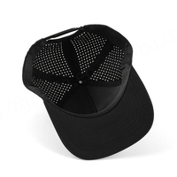 Étiquette tissée personnalisée Hanway BSCI, découpe laser, trou respirant, imperméable, tissu Oxford à pois, 100% polyester, léopard noir, 5 Sporty