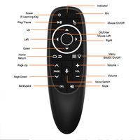 Control Remoto por Voz G10S Air Mouse, Inalámbrico 2.4G con Giroscopio, Aprendizaje IR para H96 MAX X88 PRO, Android TV Box, Smart TV, Laptop