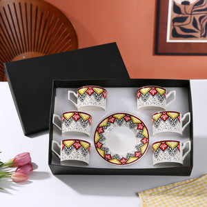 Modern High End Coffee Cup Saucer <b>Set</b> Heat-Resisting Durable Exotic Ceramic Mug Stylish Souvenir Gift Gift Box for Business - Product Image 1
