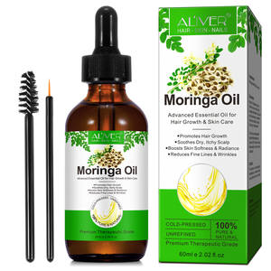 Olio di <span class=keywords><strong>Moringa</strong></span> Biologico Pressato a Freddo ALIVER 60ml, Riduce le Rughe e le Linee Sottili della Pelle, Stimola la Crescita dei Capelli - Product Image 4