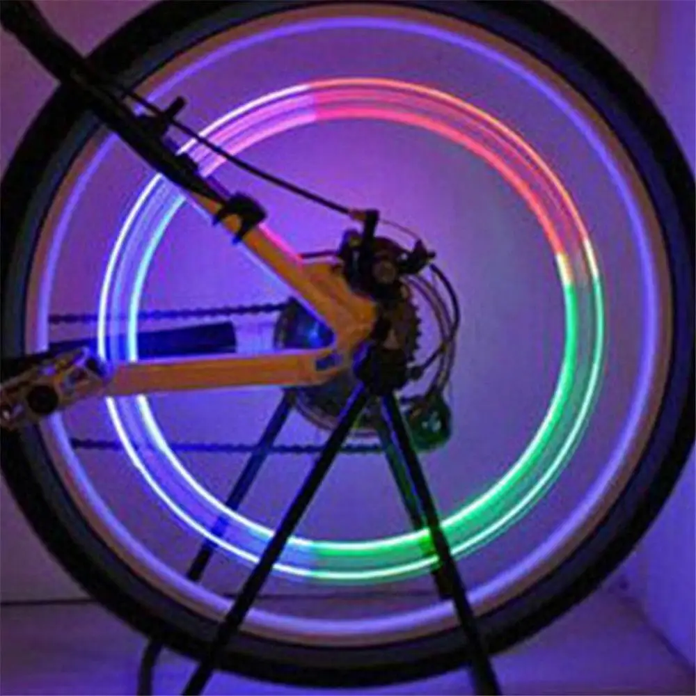 Wasserdichte LED Reifen Rad Ventil Kappe Licht 7 Farben in 1 Blinkt Bike Stem Rim Lampe Neon Lichter für auto Fahrrad Motorrad