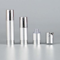 Luxe 15ml 30ml 50 ml 15 30 50 ml rechargeable en forme de U doré argent métallique Lotion crème contour des yeux vide sans air sérum pompe bouteille