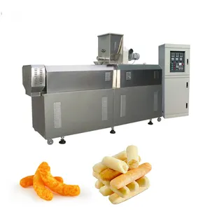 Wheat Flour Puffed Snack Foods Making Production Extruder Machine