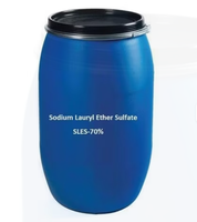 SLES 70 كبريتات لوريل إيثر الصوديوم CAS 68585-34-2، درجة مستحضرات التجميل، معجون أبيض أصفر فاتح، مادة خافضة للتوتر السطحي أنيونية، مادة خام للمنظفات