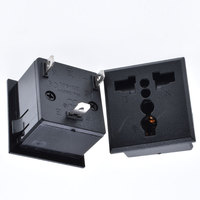 Stopkontak Dinding Universal Multifungsi 13A AC Inlet Hitam, Modul Soket Internasional CE Extender BX-901 Grosir