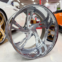 RCSR Chrome Deep Lip 2-Piece Forged Wheel 5x114.3 5x120 5x130 pour les voitures muscle Chevy